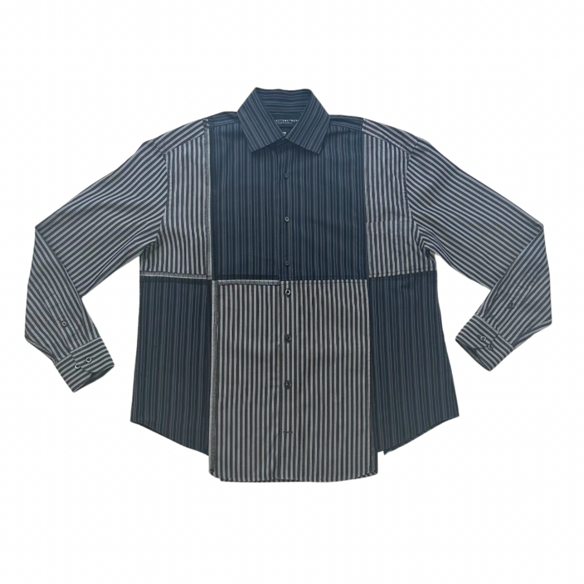 Working Class dress shirt No.10- Grey/Blue Stripe (S)