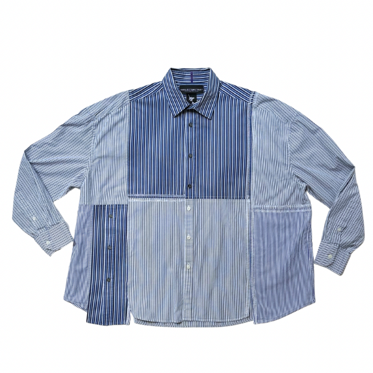 Working Class dress shirt No.5 Mix Blue- L
