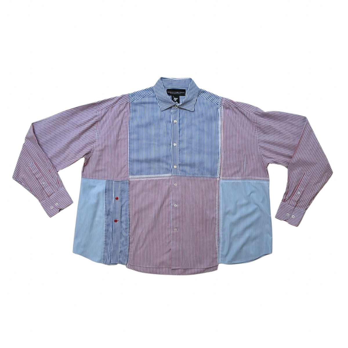 Working Class dress shirt No.8 Blue/red (clown) -L
