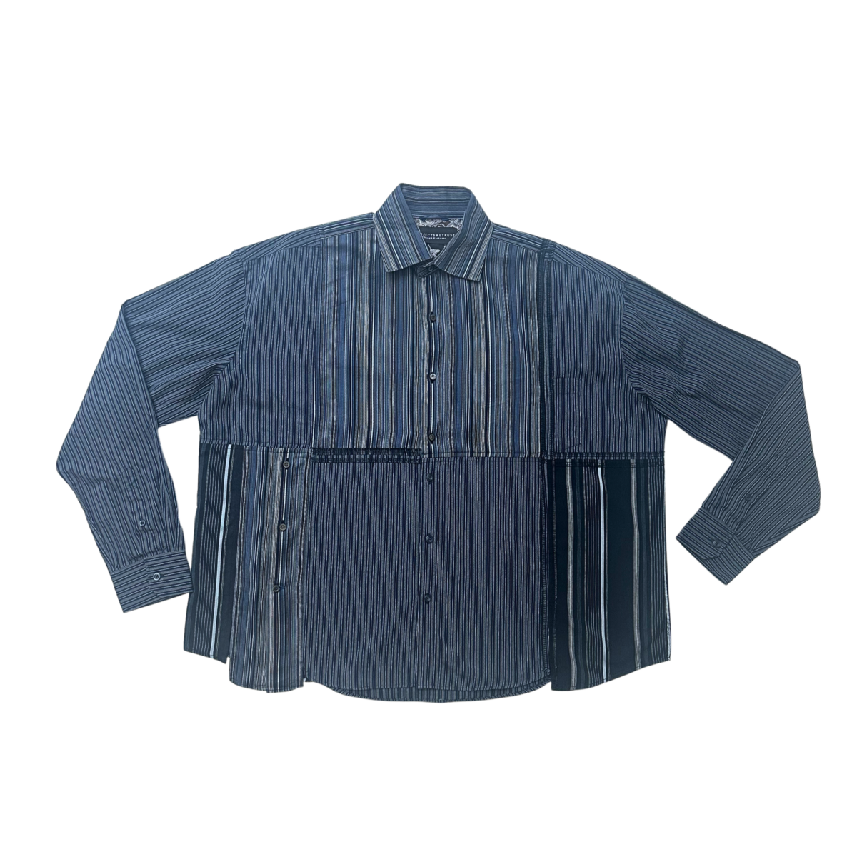 Working Class dress shirt- Blue/Grey/Green (L)