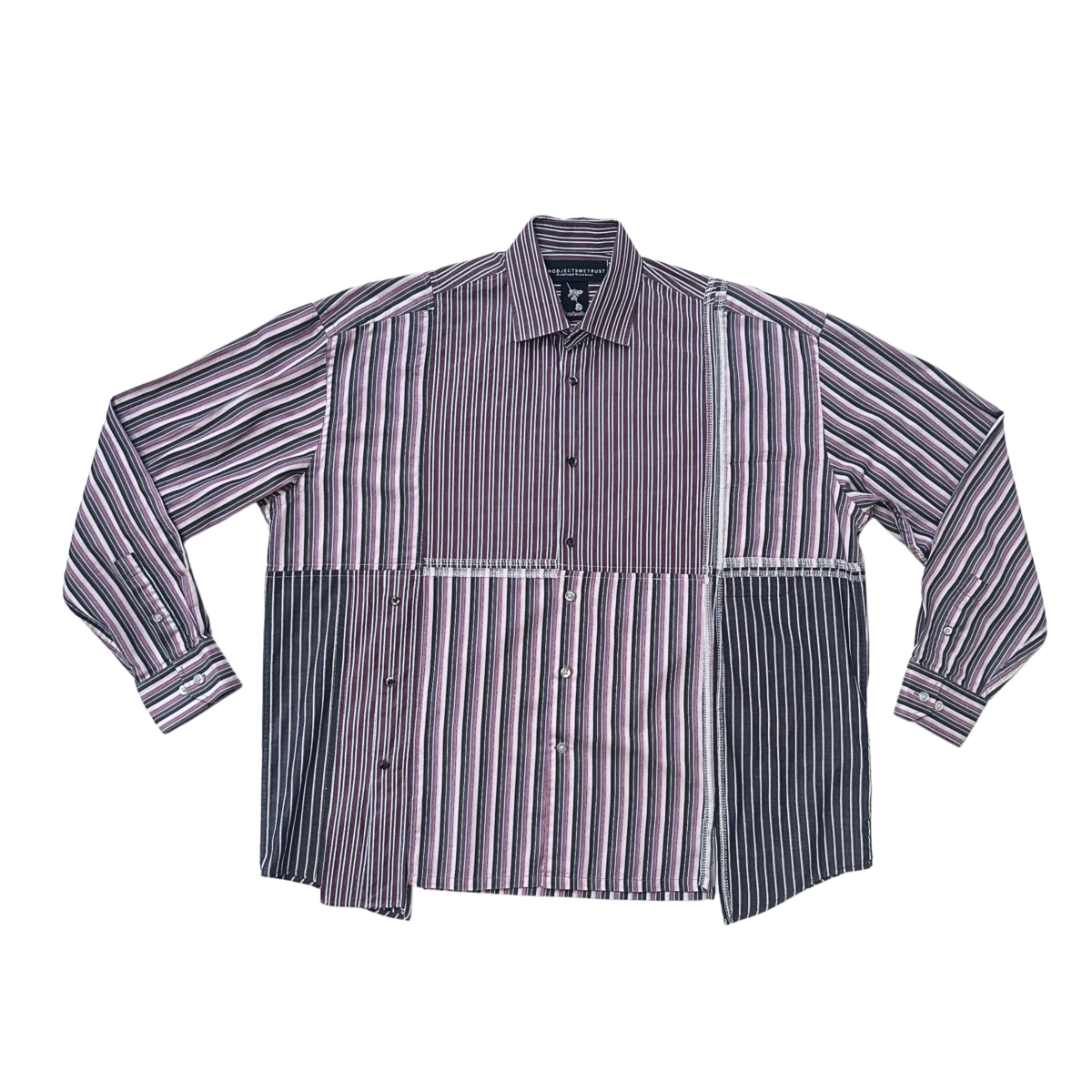Working Class dress shirt- Pink/Grey/Lavender (M)