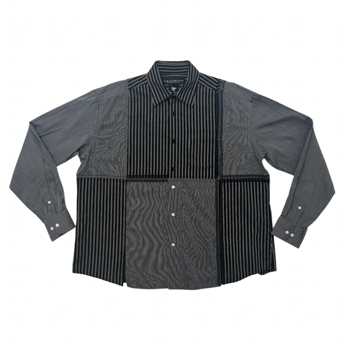 Working Class dress shirt- 2 tone Grey/black (S)