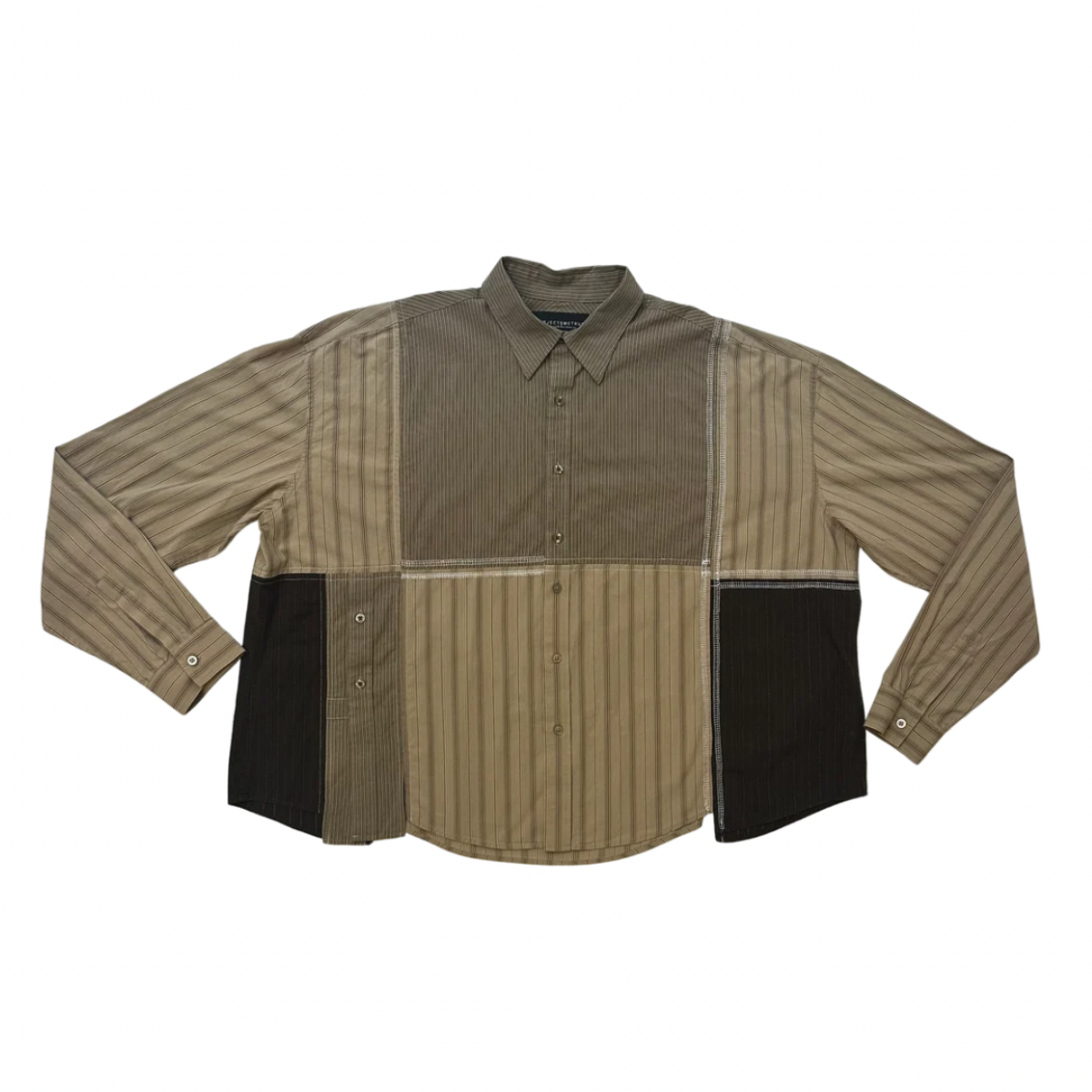 Working Class dress shirt- Brown/ tan (L)