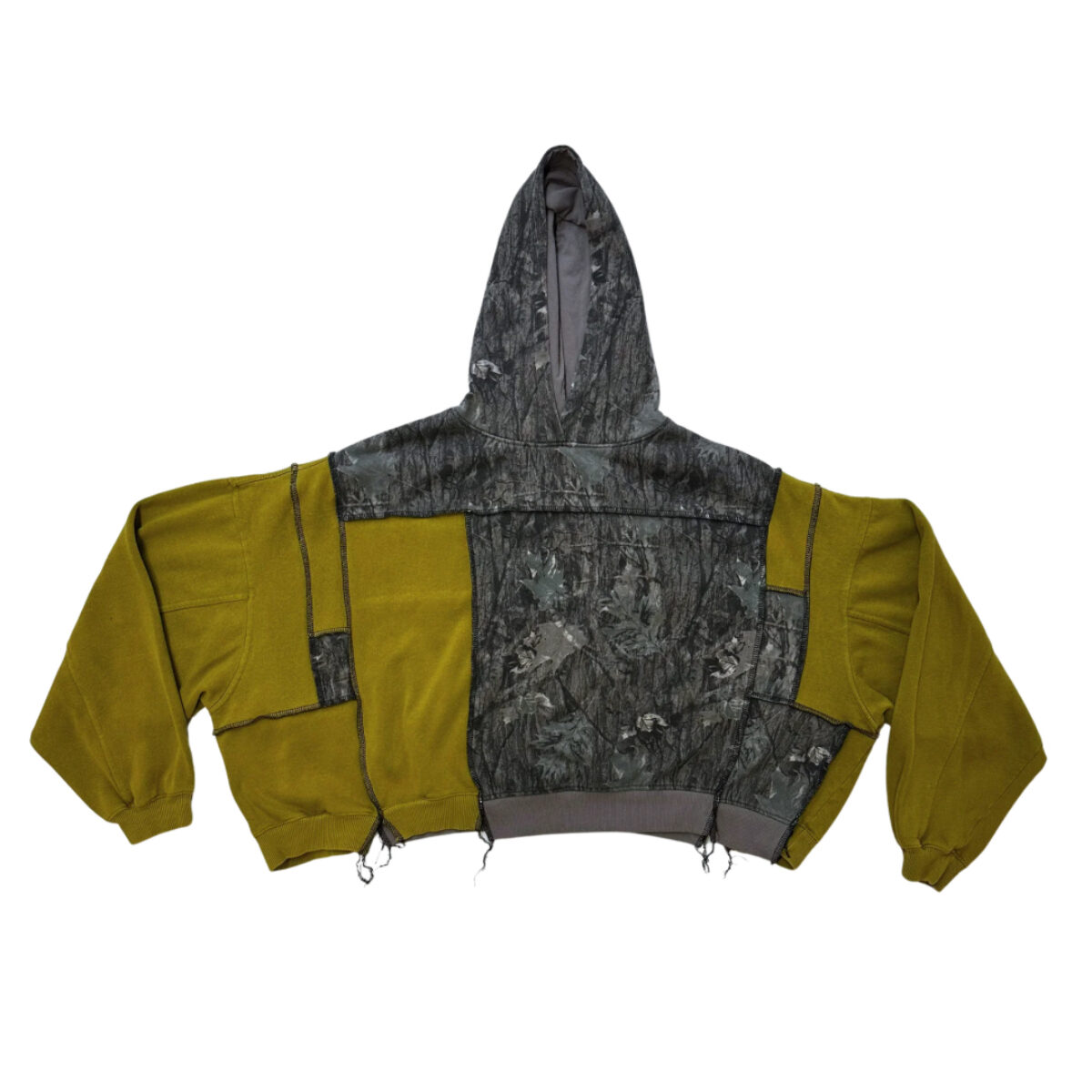 Renovation Hoodie No.10- Real tree/ chartreuse (M)